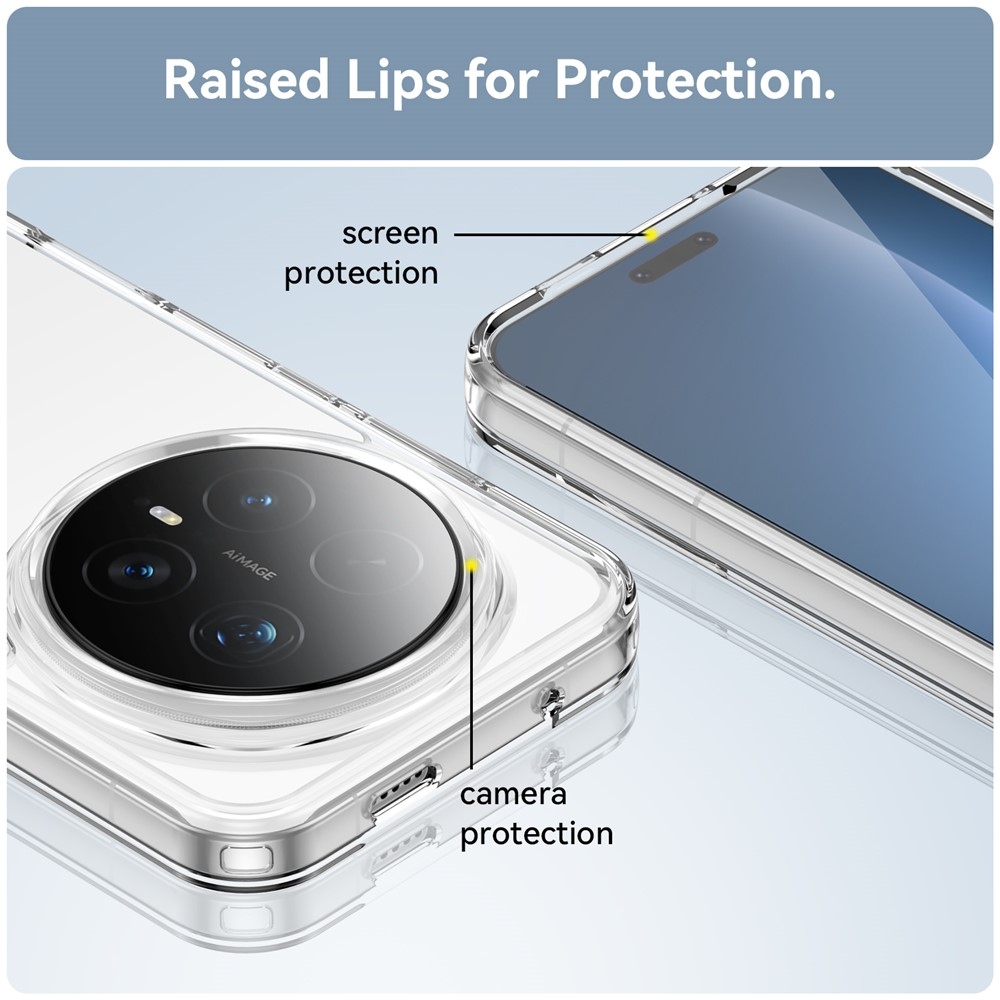 Gelový obal s pevnými zády na Honor Magic 8 Pro 5G - průhledný