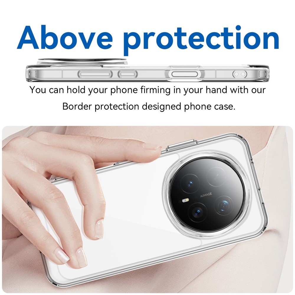 Gelový obal s pevnými zády na Honor Magic 8 Pro 5G - průhledný