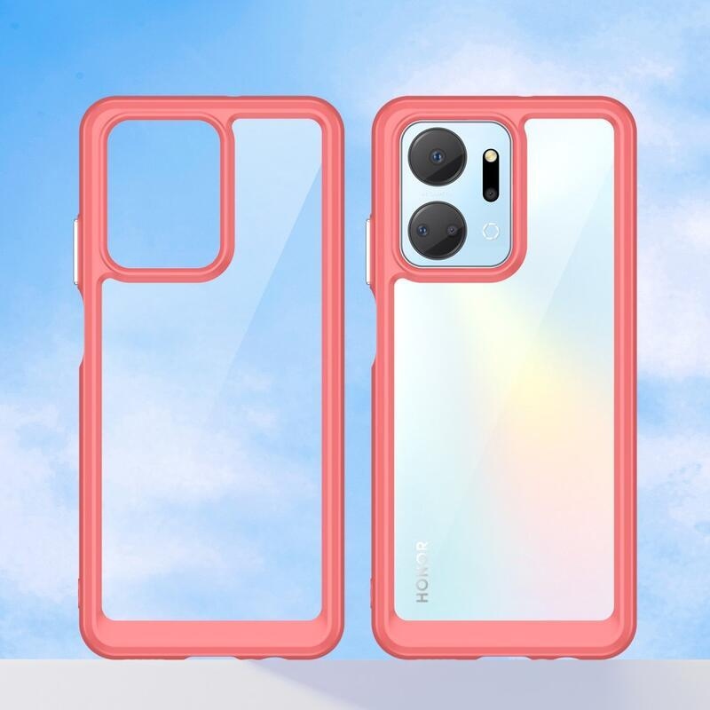 Gelový obal s pevnými zády na Honor X7a - červený