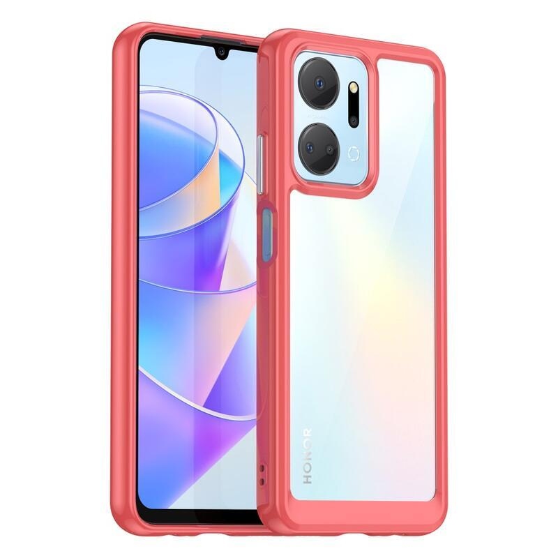 Gelový obal s pevnými zády na Honor X7a - červený