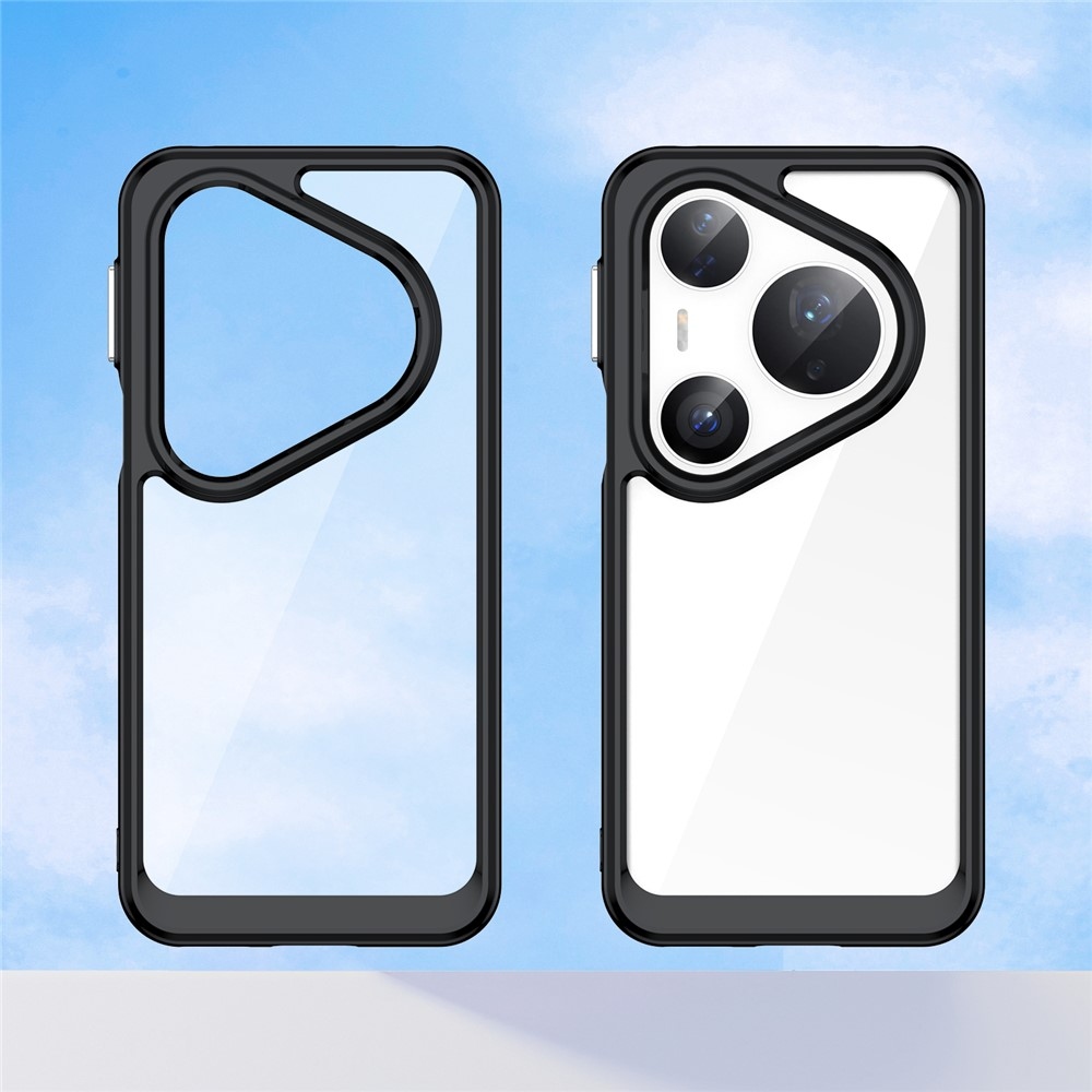 Gelový obal s pevnými zády na Huawei Pura 80 Pro/Pura 80 Ultra - černý