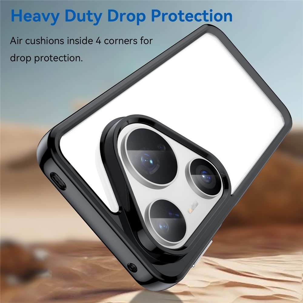 Gelový obal s pevnými zády na Huawei Pura 80 Pro/Pura 80 Ultra - černý