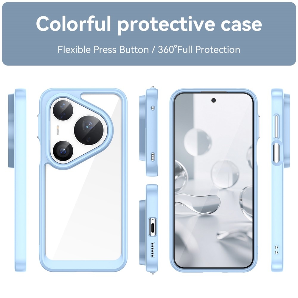 Gelový obal s pevnými zády na Huawei Pura 80 Pro/Pura 80 Ultra - modrý