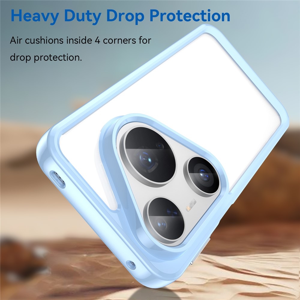 Gelový obal s pevnými zády na Huawei Pura 80 Pro/Pura 80 Ultra - modrý