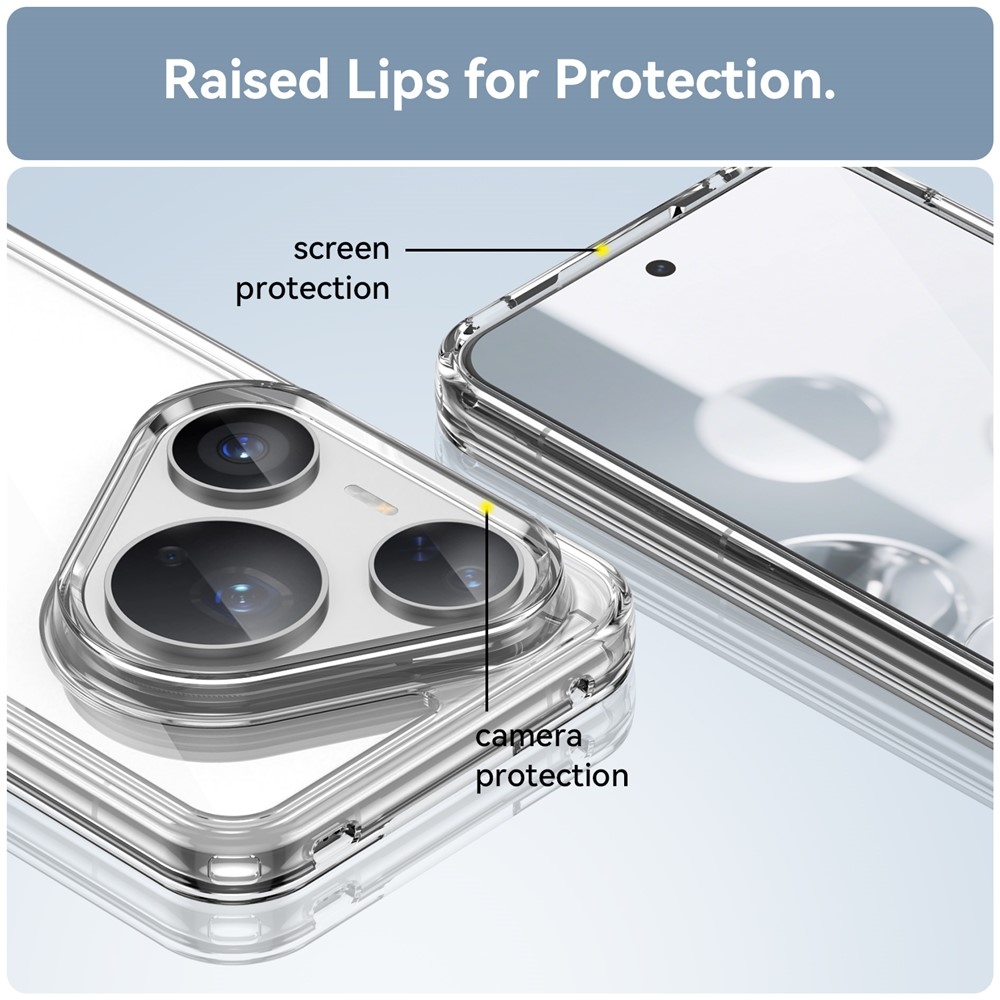 Gelový obal s pevnými zády na Huawei Pura 80 Pro/Pura 80 Ultra - průhledný