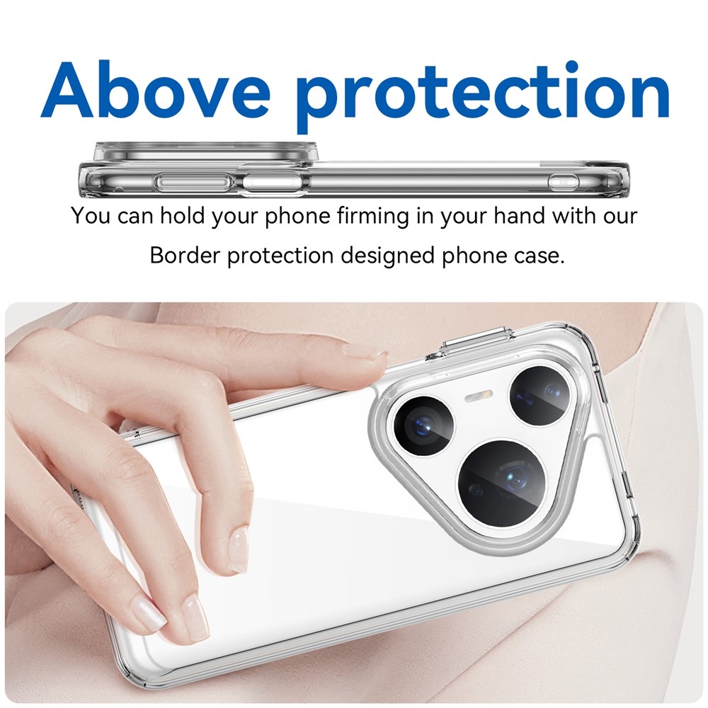 Gelový obal s pevnými zády na Huawei Pura 80 Pro/Pura 80 Ultra - průhledný