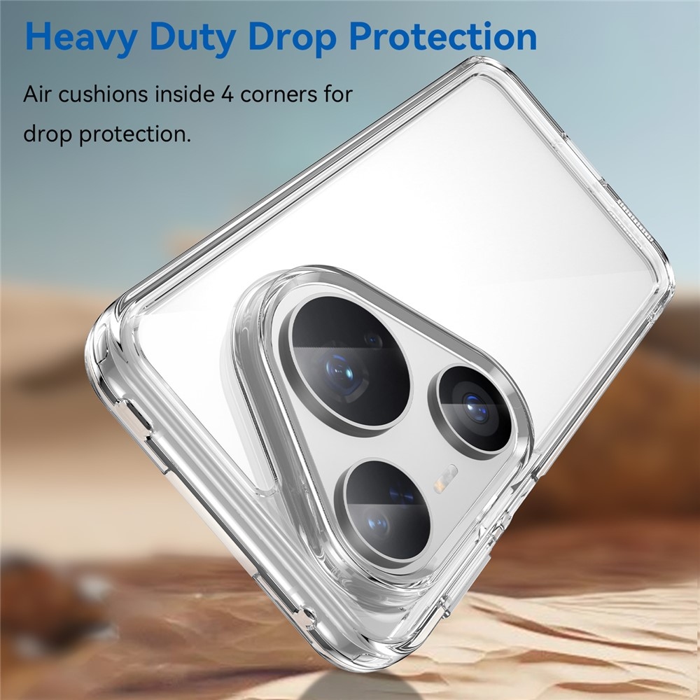 Gelový obal s pevnými zády na Huawei Pura 80 Pro/Pura 80 Ultra - průhledný