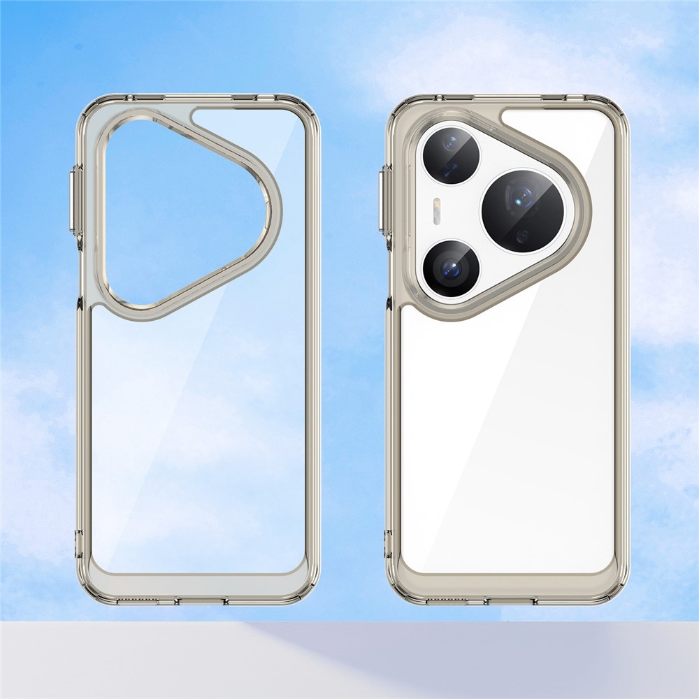 Gelový obal s pevnými zády na Huawei Pura 80 Pro/Pura 80 Ultra - šedý