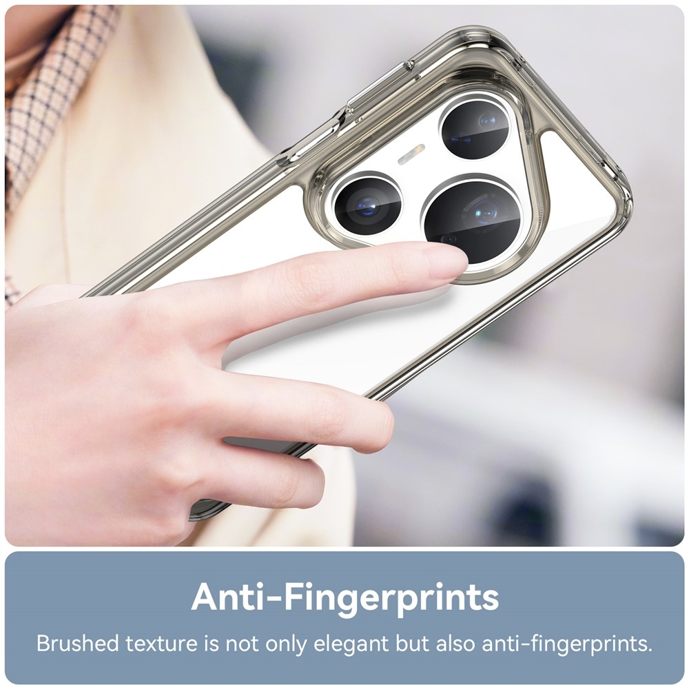 Gelový obal s pevnými zády na Huawei Pura 80 Pro/Pura 80 Ultra - šedý