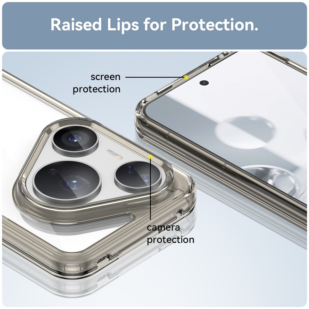 Gelový obal s pevnými zády na Huawei Pura 80 Pro/Pura 80 Ultra - šedý