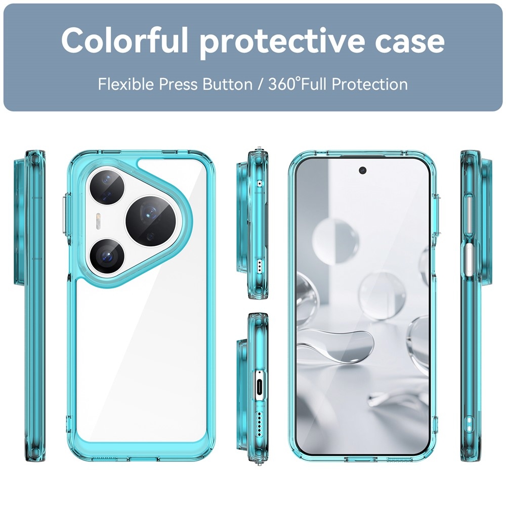 Gelový obal s pevnými zády na Huawei Pura 80 Pro/Pura 80 Ultra - světlemodrý