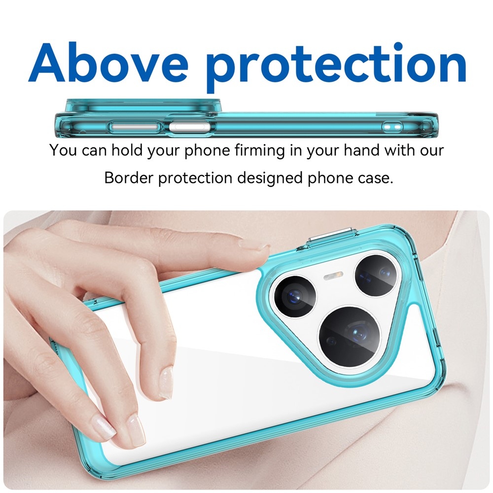 Gelový obal s pevnými zády na Huawei Pura 80 Pro/Pura 80 Ultra - světlemodrý