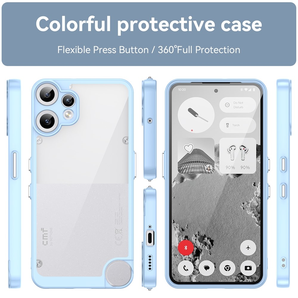 Gelový obal s pevnými zády na Nothing CMF Phone 2 Pro - modrý