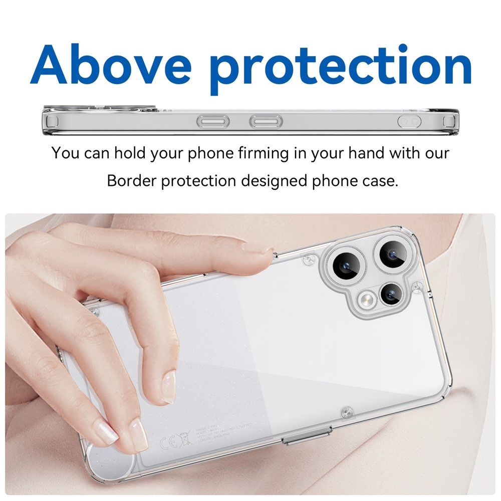 Gelový obal s pevnými zády na Nothing CMF Phone 2 Pro - průhledný