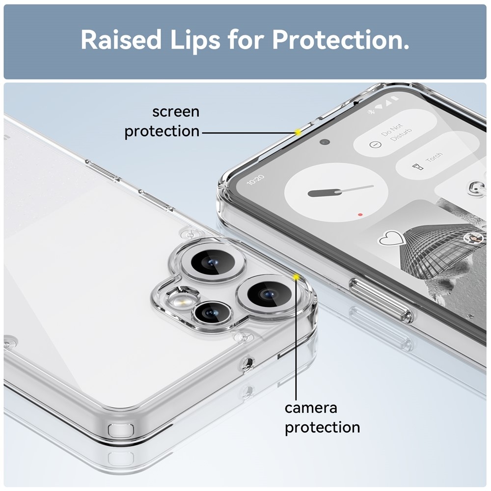 Gelový obal s pevnými zády na Nothing CMF Phone 2 Pro - průhledný