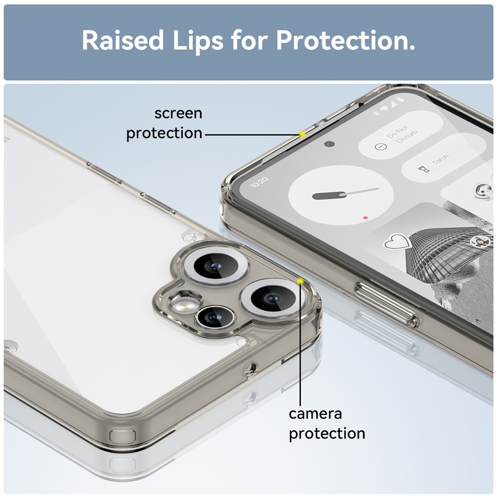 Gelový obal s pevnými zády na Nothing CMF Phone 2 Pro - šedý