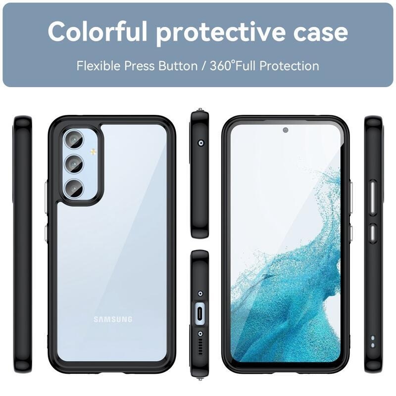 Gelový obal s pevnými zády na Samsung Galaxy A54 5G - černý