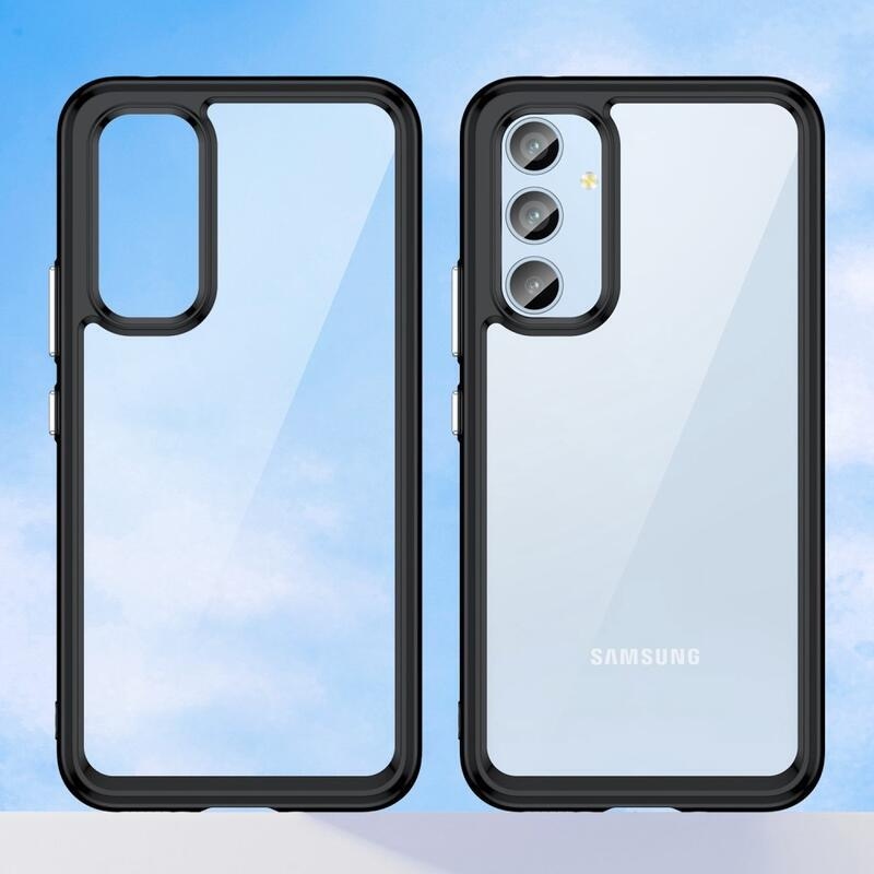 Gelový obal s pevnými zády na Samsung Galaxy A54 5G - černý