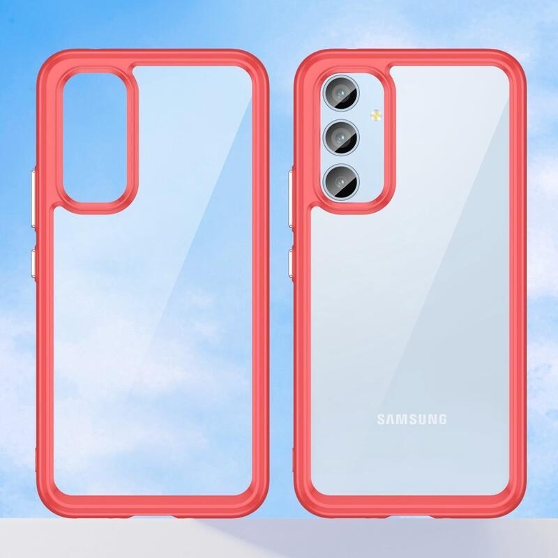 Gelový obal s pevnými zády na Samsung Galaxy A54 5G - červený