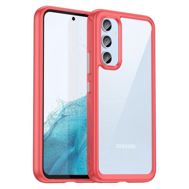 Gelový obal s pevnými zády na Samsung Galaxy A54 5G - červený