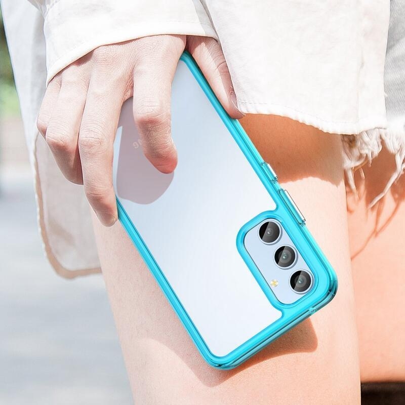 Gelový obal s pevnými zády na Samsung Galaxy A54 5G - světlemodrý