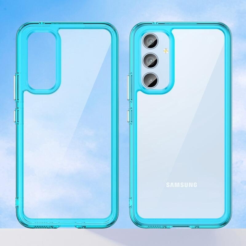 Gelový obal s pevnými zády na Samsung Galaxy A54 5G - světlemodrý