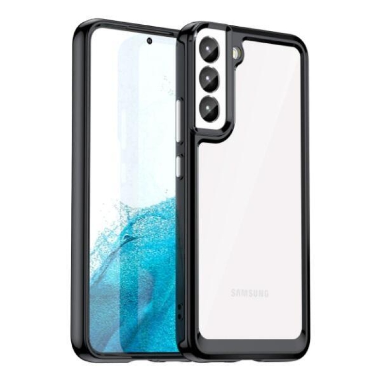 Gelový obal s pevnými zády na Samsung Galaxy S23 - černý