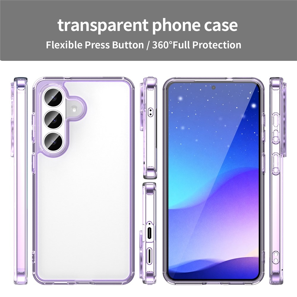 Gelový obal s pevnými zády na Samsung Galaxy S26/S26 Pro - fialový