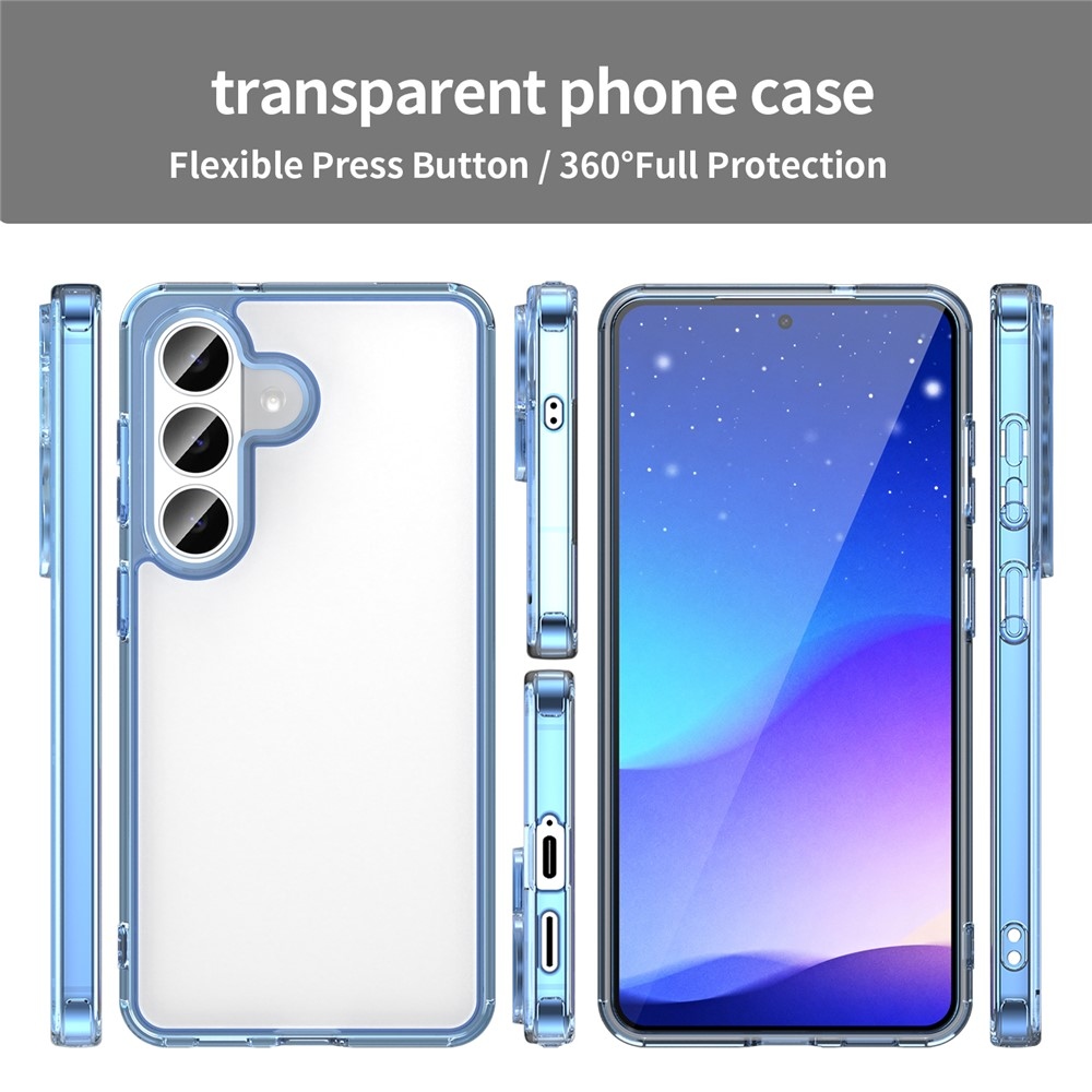 Gelový obal s pevnými zády na Samsung Galaxy S26/S26 Pro - modrý