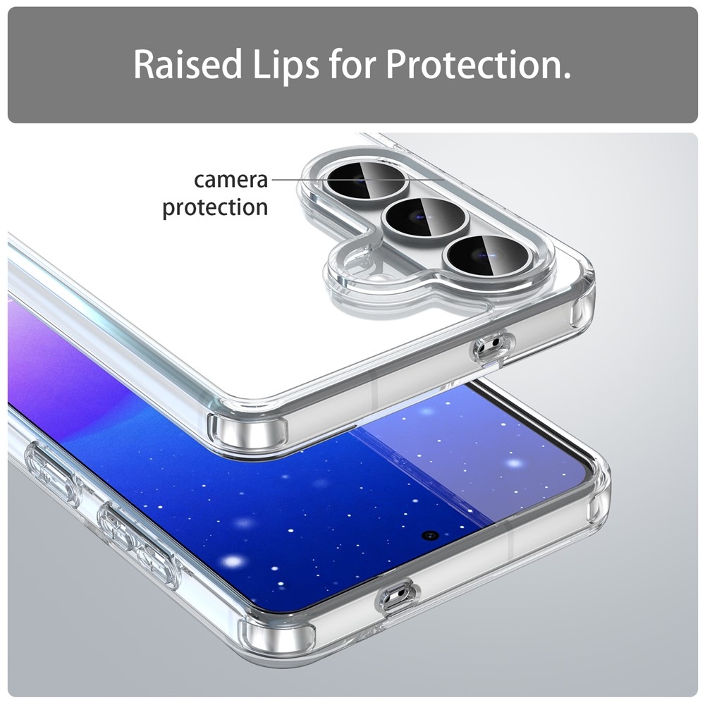 Gelový obal s pevnými zády na Samsung Galaxy S26/S26 Pro - průhledný