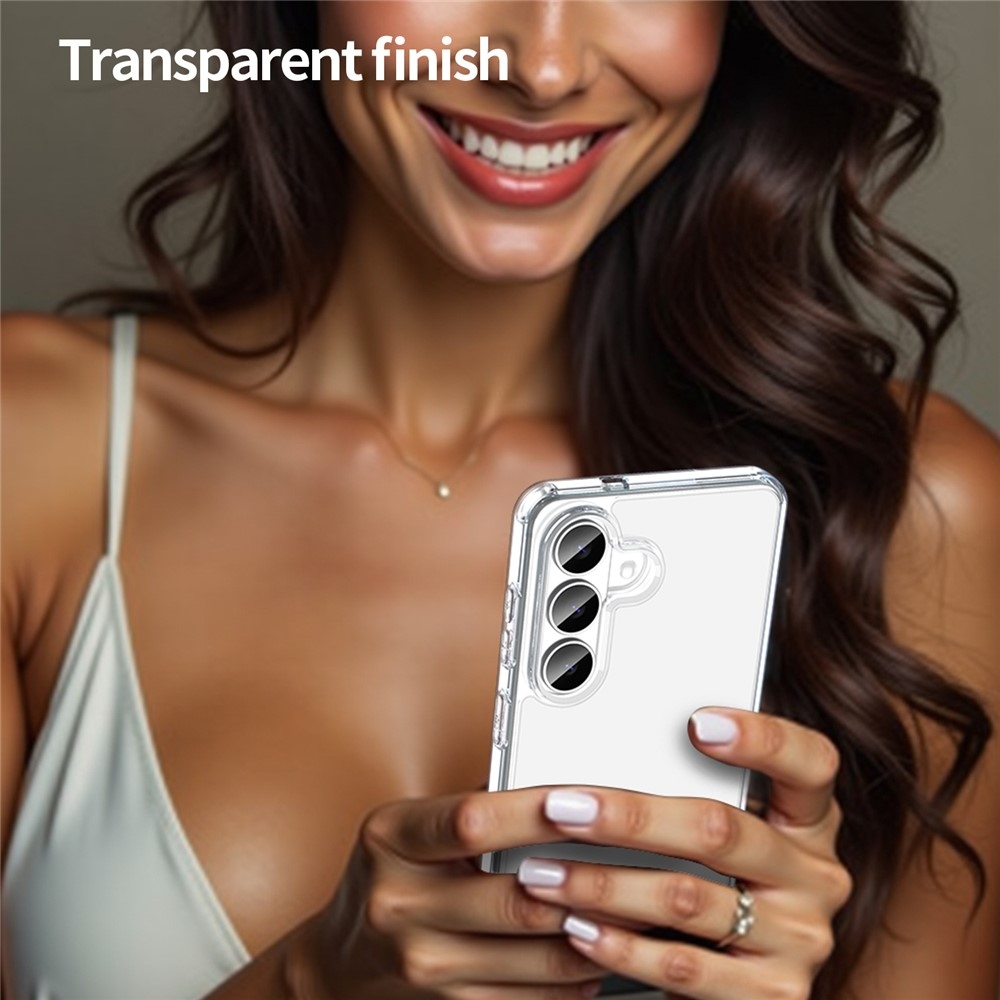 Gelový obal s pevnými zády na Samsung Galaxy S26/S26 Pro - průhledný