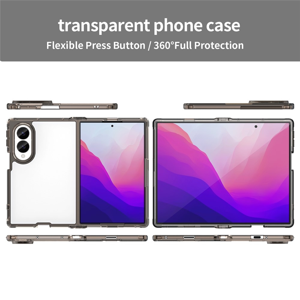 Gelový obal s pevnými zády na Samsung Galaxy Z Fold8 5G - černý