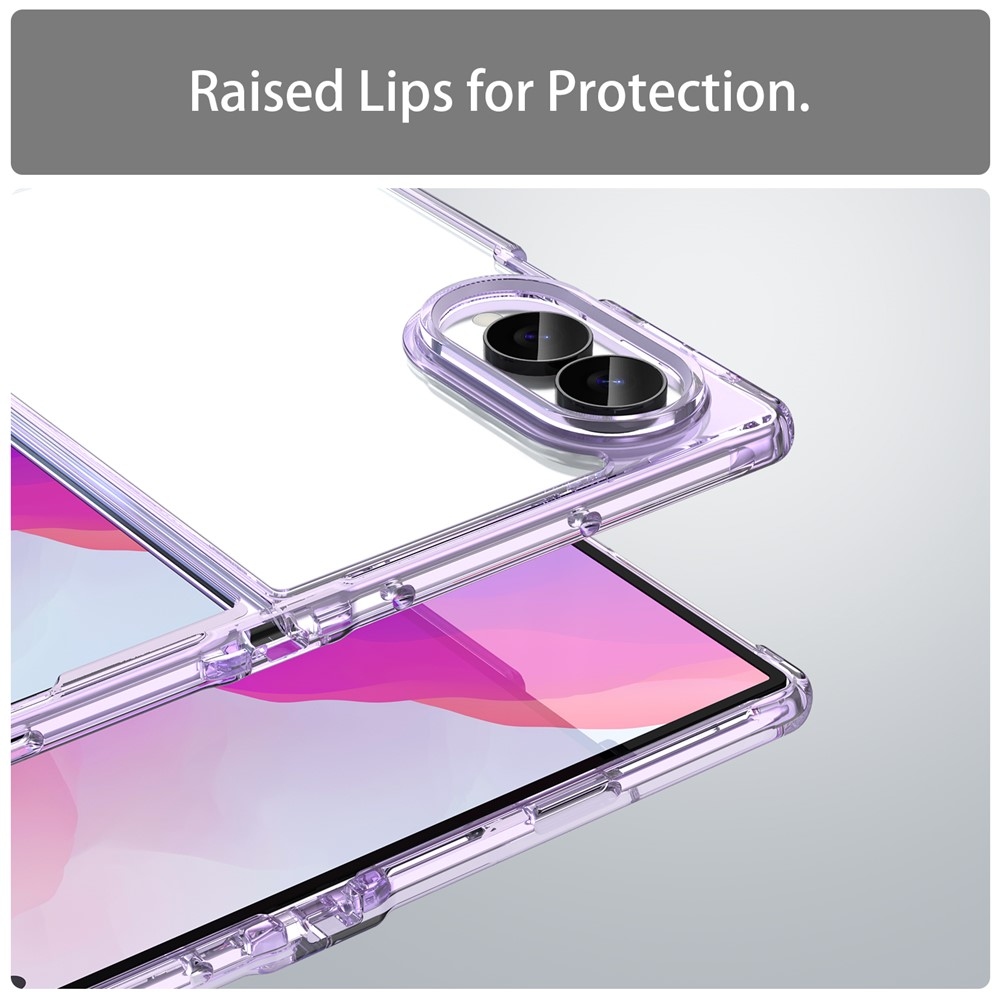 Gelový obal s pevnými zády na Samsung Galaxy Z Fold8 5G - fialový