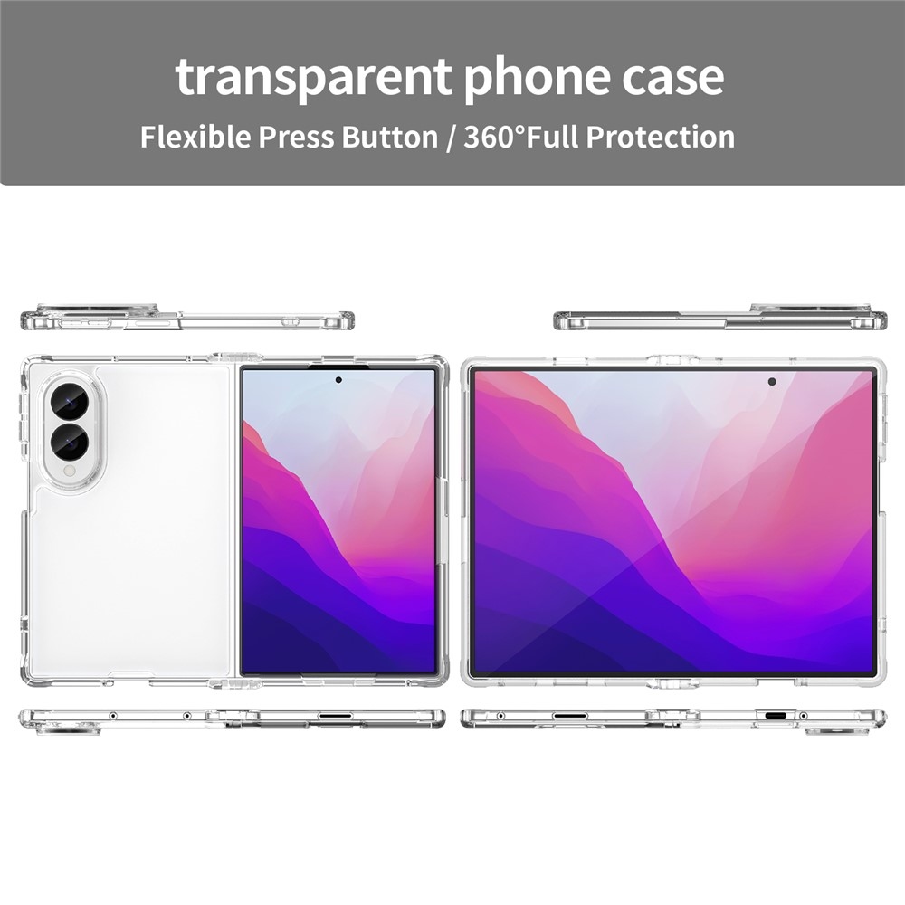 Gelový obal s pevnými zády na Samsung Galaxy Z Fold8 5G - průhledný