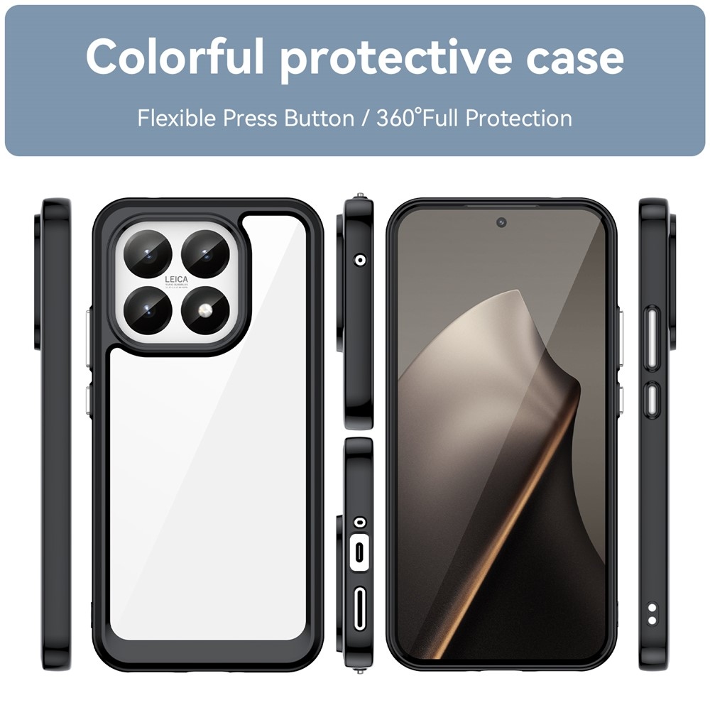 Gelový obal s pevnými zády na Xiaomi 15T - černý