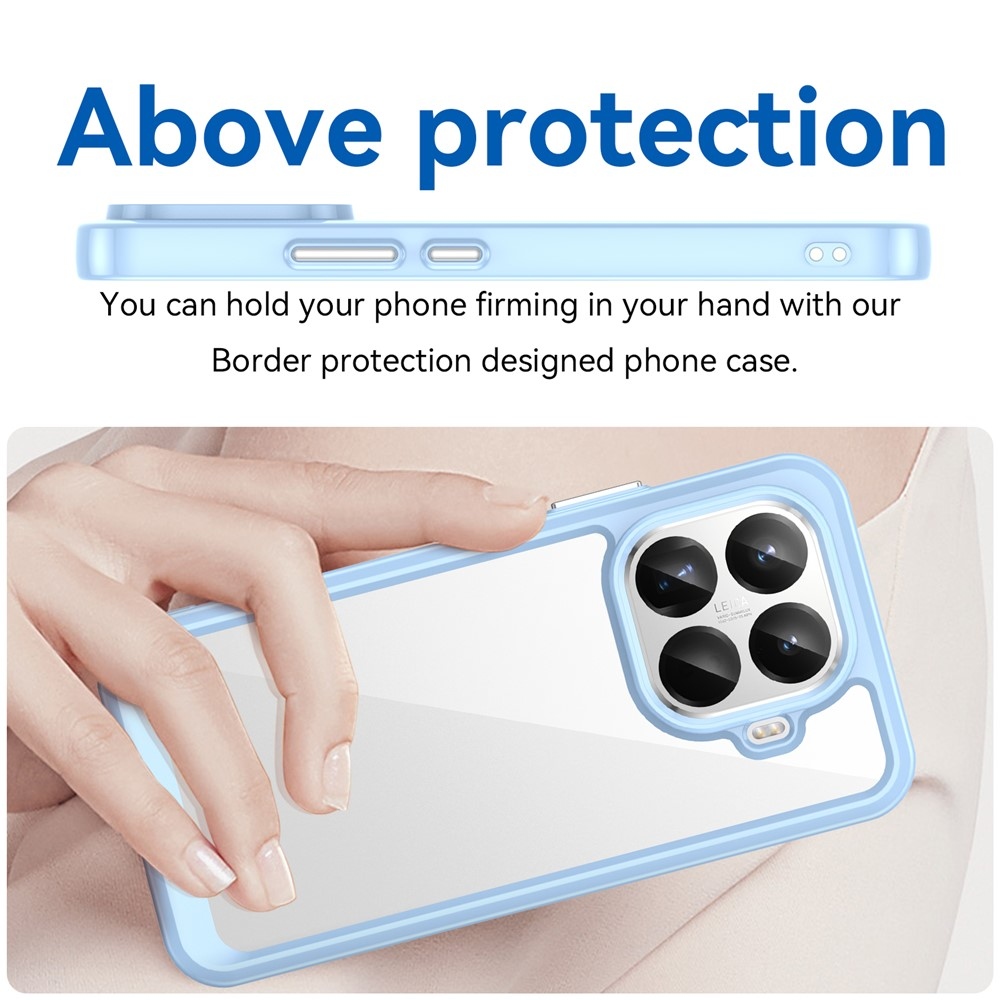 Gelový obal s pevnými zády na Xiaomi 15T Pro - modrý