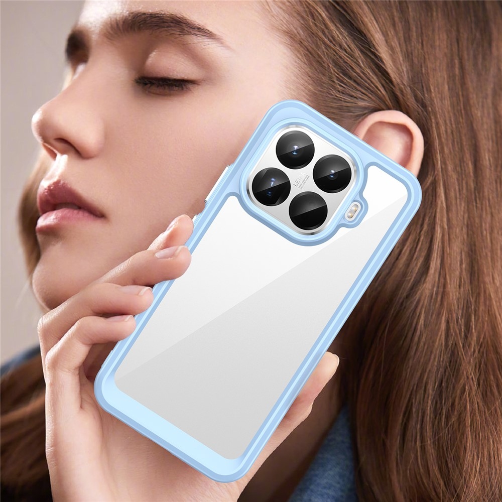 Gelový obal s pevnými zády na Xiaomi 15T Pro - modrý