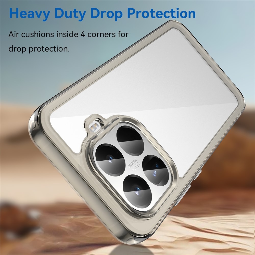 Gelový obal s pevnými zády na Xiaomi 15T Pro - šedý