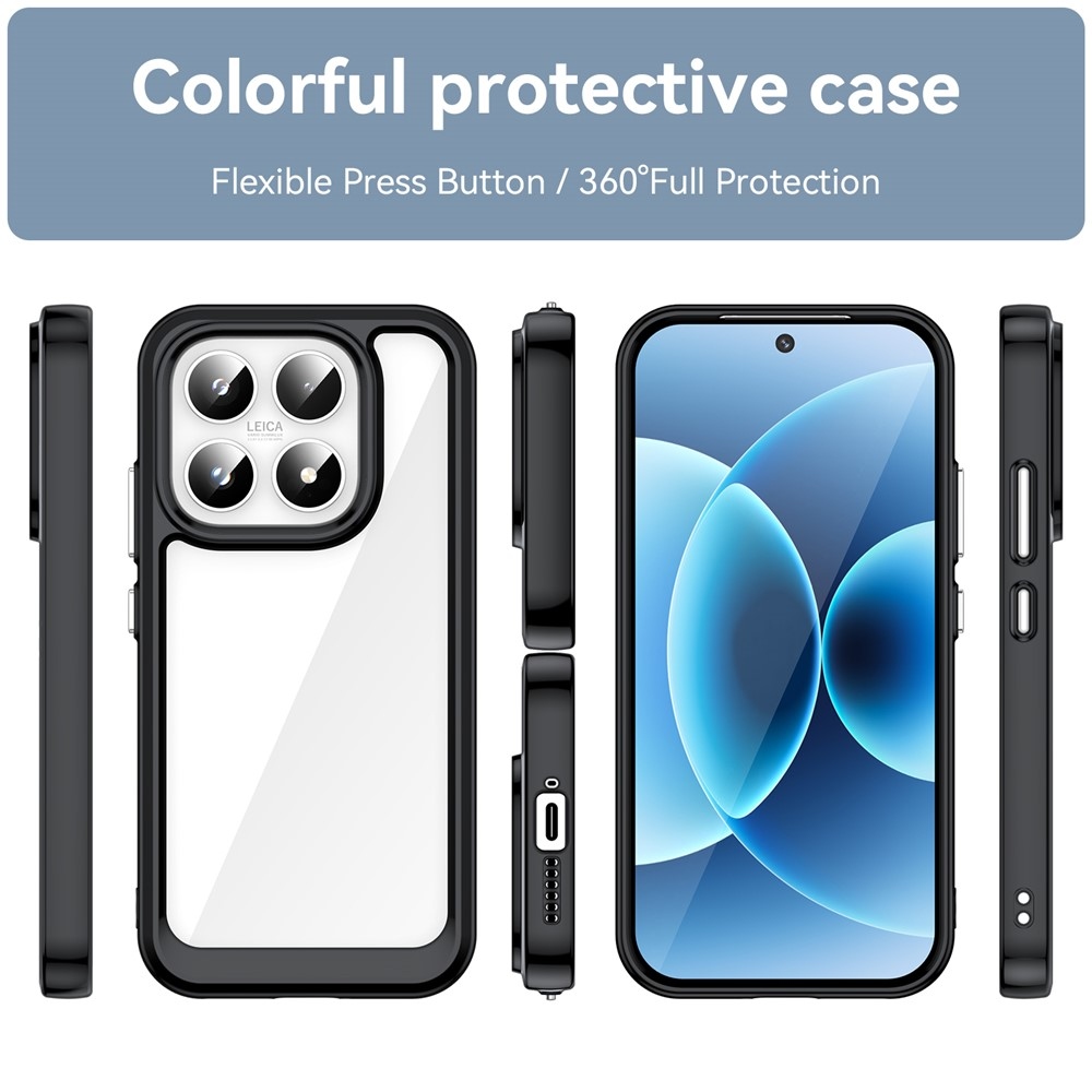 Gelový obal s pevnými zády na Xiaomi 17 - černý