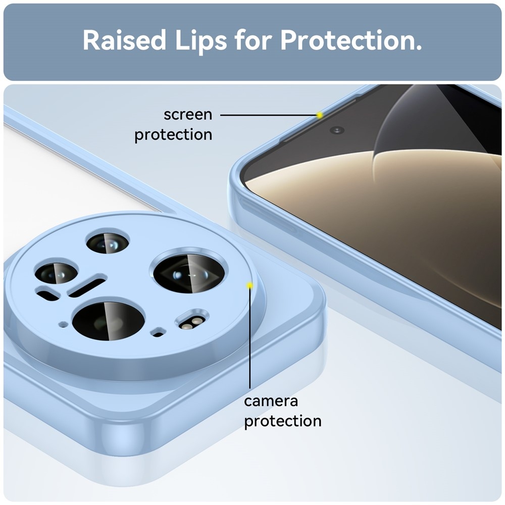 Gelový obal s pevnými zády na Xiaomi 17 Ultra - modrý