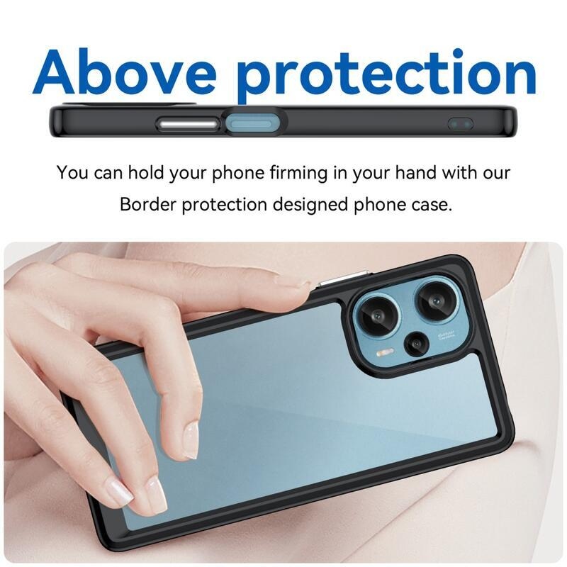 Gelový obal s pevnými zády na Xiaomi Poco F5 - černý