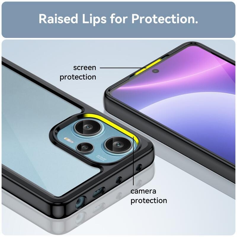 Gelový obal s pevnými zády na Xiaomi Poco F5 - černý