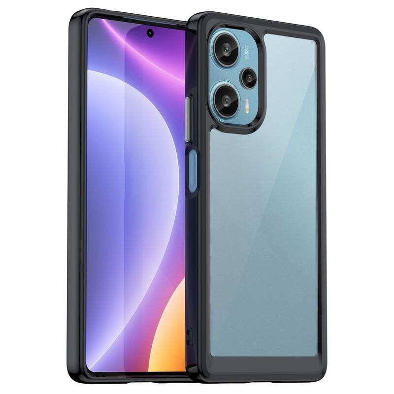 Gelový obal s pevnými zády na Xiaomi Poco F5 - černý