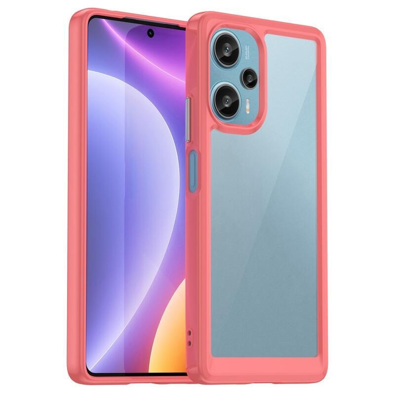 Gelový obal s pevnými zády na Xiaomi Poco F5 - červený