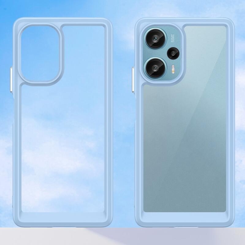 Gelový obal s pevnými zády na Xiaomi Poco F5 - modrý