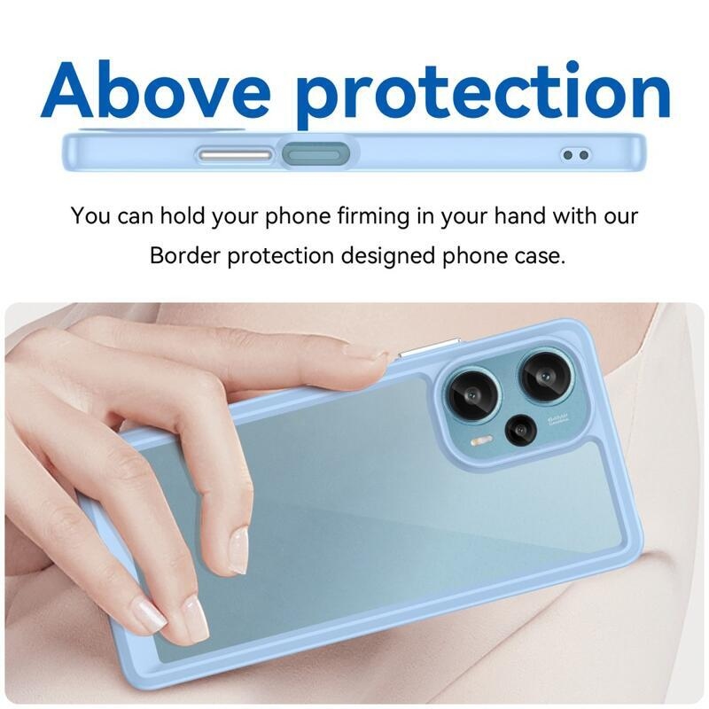 Gelový obal s pevnými zády na Xiaomi Poco F5 - modrý