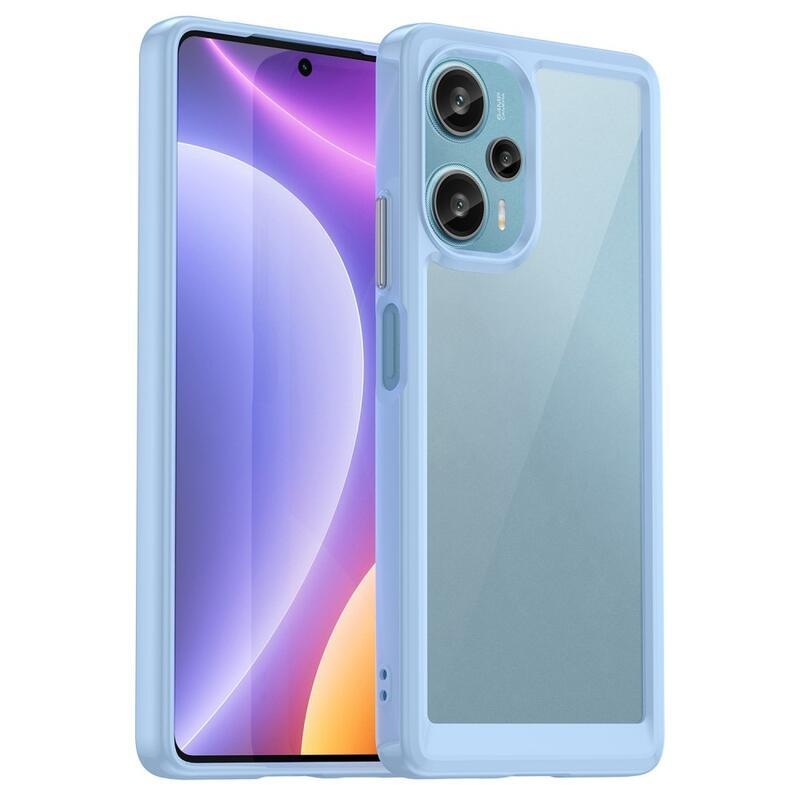 Gelový obal s pevnými zády na Xiaomi Poco F5 - modrý