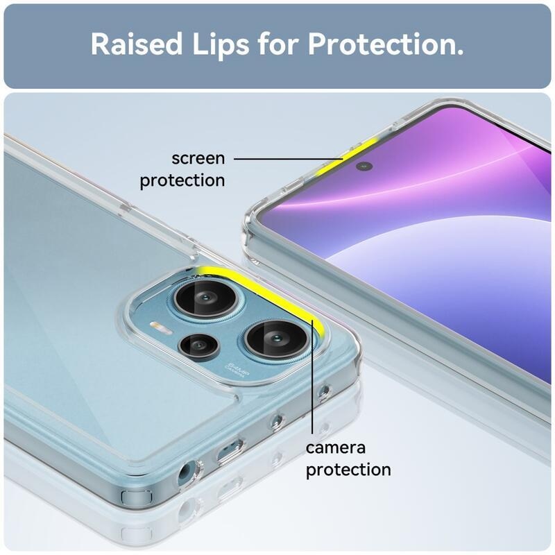 Gelový obal s pevnými zády na Xiaomi Poco F5 - průhledný