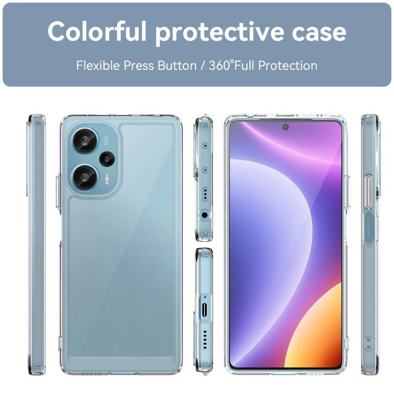 Gelový obal s pevnými zády na Xiaomi Poco F5 - průhledný