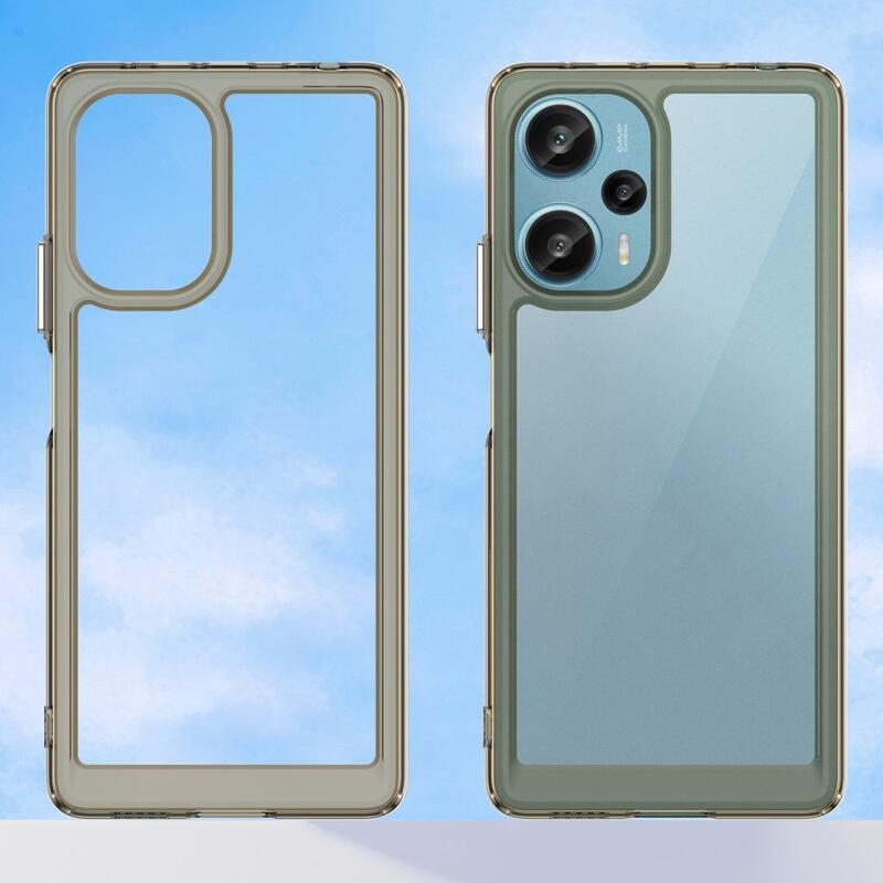 Gelový obal s pevnými zády na Xiaomi Poco F5 - šedý